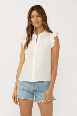 Jenny Ruffle Sleeve Blouse